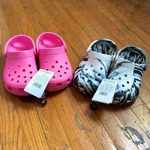 Classic Crocs. Brand new, with tags.